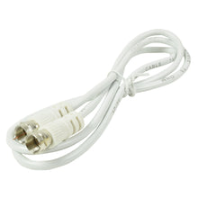 Load image into Gallery viewer, F plug to F plug Lead 1.0m White