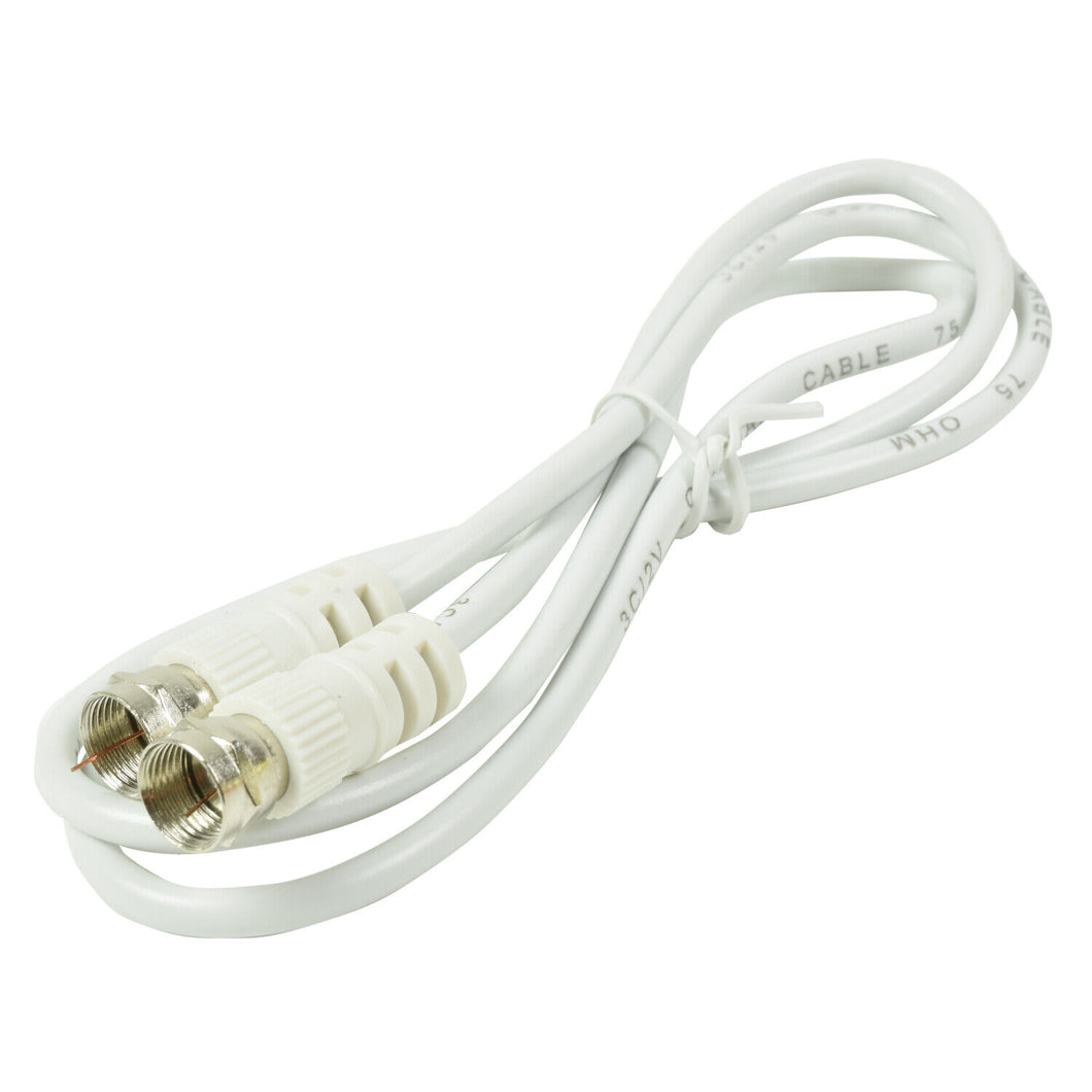 F plug to F plug Lead 1.0m White