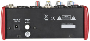 Citronic CSM-4 Compact 4 Way Mixer with USB, Bluetooth & Digital Delay Effect