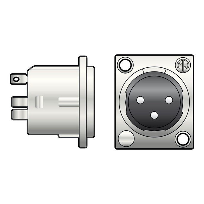 Neutrik NC3MD-LX 3-pin XLR Chassis Plug