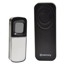 Load image into Gallery viewer, Mercury Wireless Waterproof Doorbell with Portable Chime Black