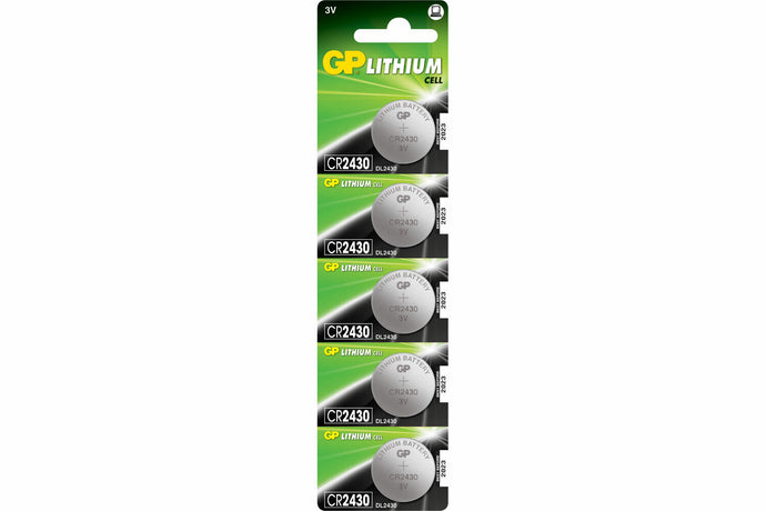 5 x GP CR2430 3V Lithium Coin  Button Cell Battery