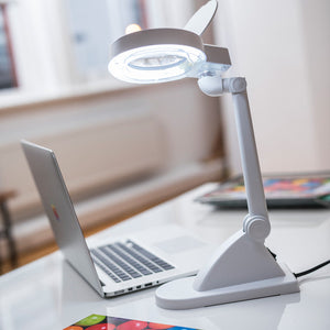 Mercury Desktop Illuminated Magnifier Magnifying Glass with Lamp Mains Powered