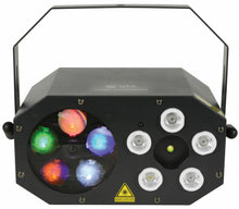 Load image into Gallery viewer, QTX Gobo Starwash Multi 3 in 1 Laser Light Colour Wash DJ Disco Effect + Remote