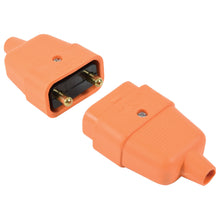 Load image into Gallery viewer, 2 Pin In-Line Rubber Connector 10A Orange Lawnmower Strimmer Garden Power Tools