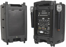 Load image into Gallery viewer, QTX PAV8 portable PA set + 2 UHF mics, CD/DVD, USB/SD &amp; Bluetooth