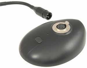 Conference/Paging Microphone with Base. Collar illuminates to indicate "on air"