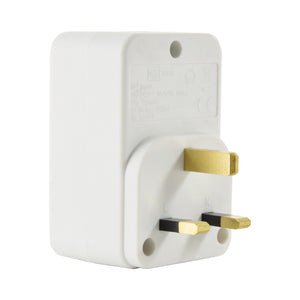 Plug through UK Mains Adaptor with Dual USB Ports 2.4A Max