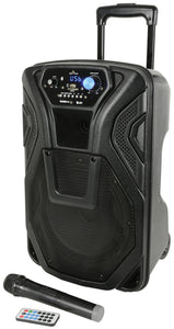 QTX Busker-10 PA + 1 x VHF mics + USB/SD/FM/BT