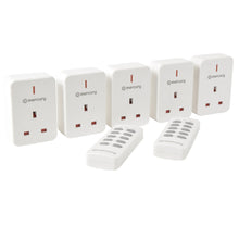 Load image into Gallery viewer, Wireless Remote Control Mains Sockets - Set of 5 (2 remotes)