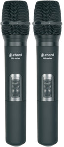 Chord NU20 Dual UHF Handheld Microphone System 2 X Microphones