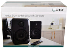 Load image into Gallery viewer, Active Bluetooth Bookshelf Speakers USB SD Input Remote Control Black