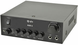 QTX KAD-2 Digital Stereo Amplifier Microphone Input PA DJ Karaoke