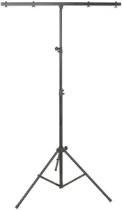 QTX LT01 Lighting Stand Tripod T-Bar for Light Effects DJ Disco 2.5M Height 30Kg