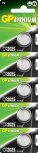 Load image into Gallery viewer, 5 x GP CR2025 3V Lithium Coin  Button Cell Battery