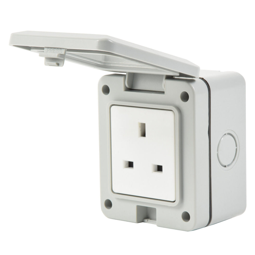 Weatherproof 1 Gang Outdoor Socket IP55 Rated