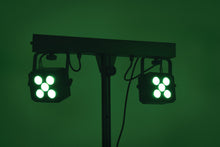Load image into Gallery viewer, QTX Stereo Twin Par Bar 4 Lights + Remotes Bags Stands