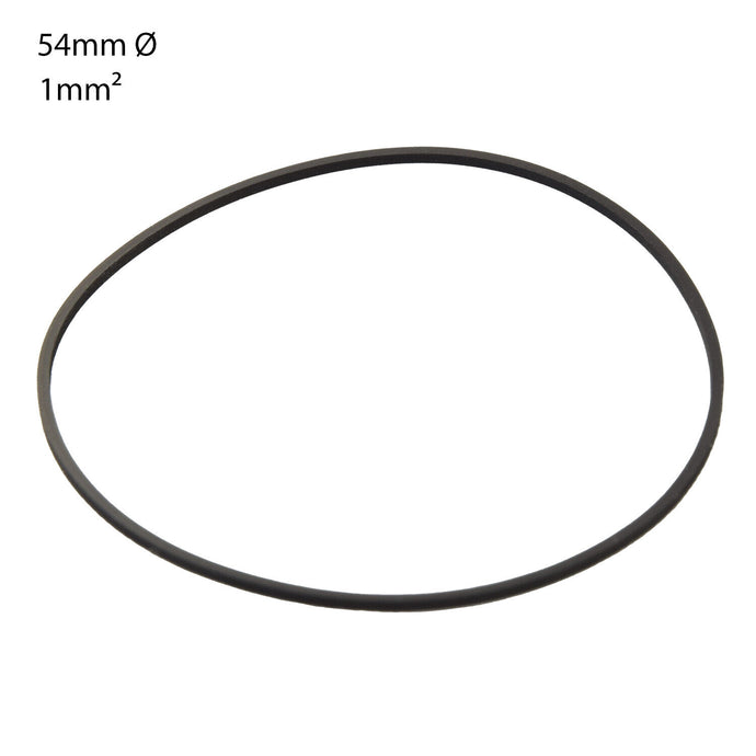 AUDIO/CASSETTE SQUARE SECTION DRIVE BELT. 54mm x 1mm (1 BELT)