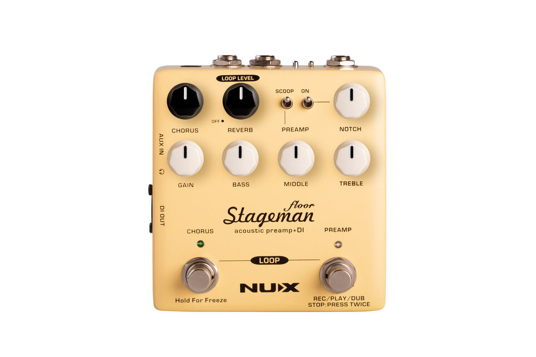 NUX NU-X Stageman Floor Acoustic Preamp DI Pedal