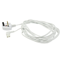 Load image into Gallery viewer, 5m long White Figure 8 Right Angled UK Mains Power Lead DVD Sky, BT Box