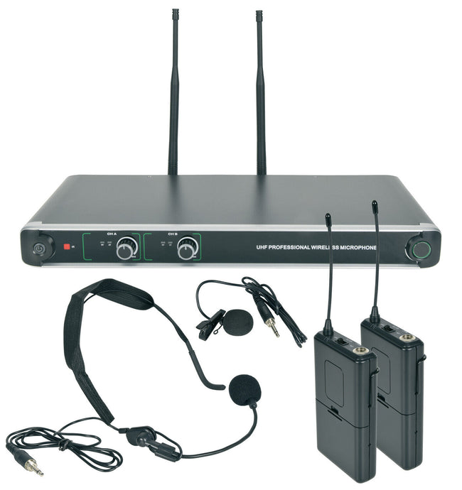 Chord NU20 Dual UHF Belt pack with Neckband + Lavalier Mic