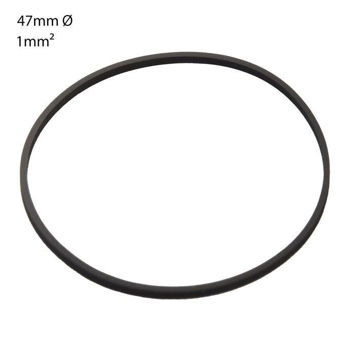 AUDIO/CASSETTE SQUARE SECTION DRIVE BELT. 47mm x 1mm (1 BELT)