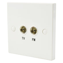 Load image into Gallery viewer, Twin Coaxial Diplexer Outlet For TV/FM