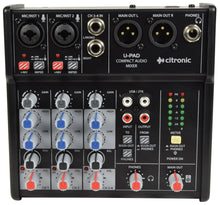 Load image into Gallery viewer, Citronic U-PAD Compact Mixer with USB Audio Interface