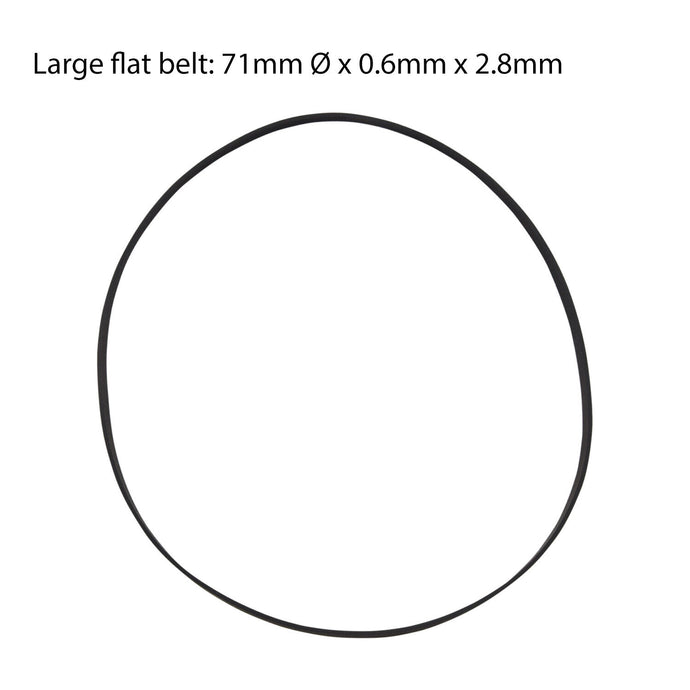 Cassette Drive Belt Flat Section 71mm x 0.6mm x 2.8mm