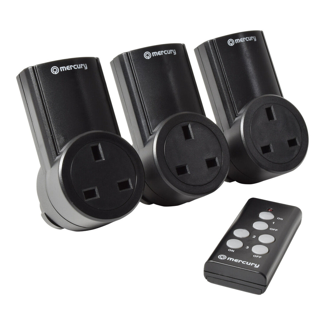 Wireless Remote Control Mains Sockets - Set of 3