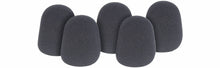 Load image into Gallery viewer, QTX 5Pk of Microphone Windshield Muff Black Studio Band PA Mic