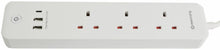 Load image into Gallery viewer, Mercury 3-Gang WiFi Smart Power Strip with USB and Surge Protection