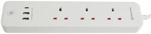 Mercury 3-Gang WiFi Smart Power Strip with USB and Surge Protection