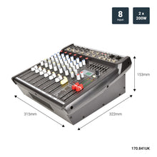 Load image into Gallery viewer, Citronic csp-408 Powered Mixer 400w