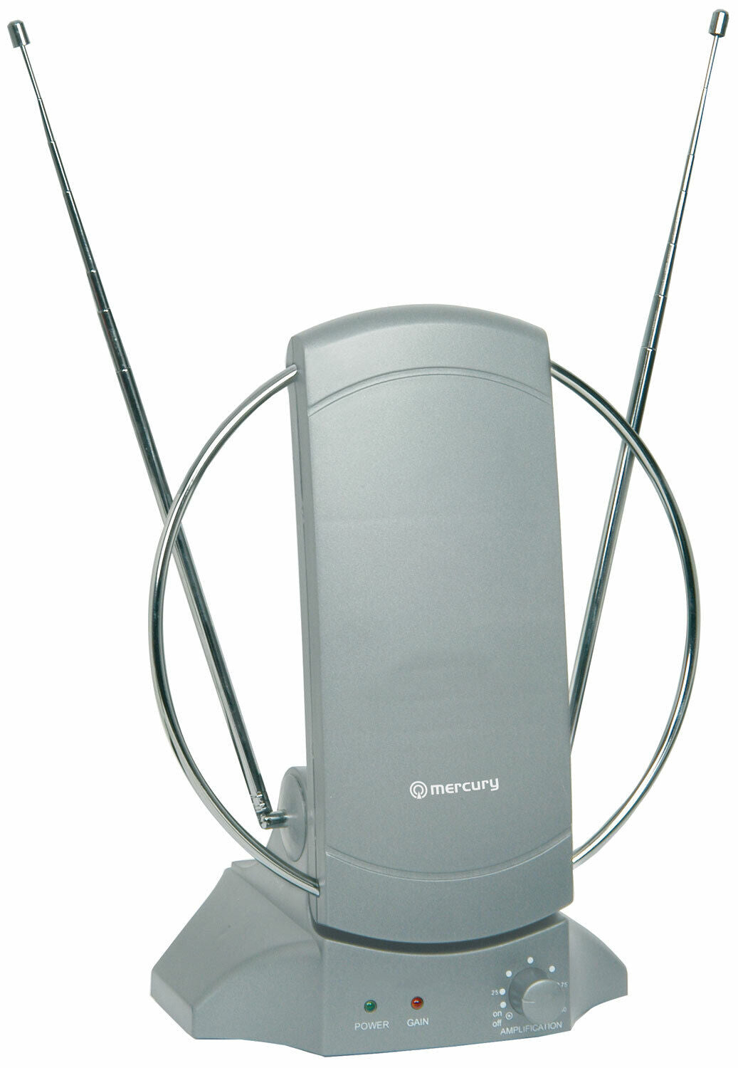 Mercury ST36A Indoor TV/FM antenna with amplifier, blister