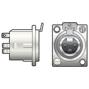 Neutrik NC3FD-LX 3 Pin XLR Panel Socket