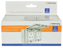 Load image into Gallery viewer, Weatherproof 2 Gang Outdoor Socket IP55 Rated