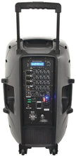 Load image into Gallery viewer, QTX MIXCAB-15 Portable PA 150W with Mixer + USB/SD/FM/BT