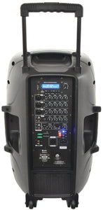 QTX MIXCAB-15 Portable PA 150W with Mixer + USB/SD/FM/BT