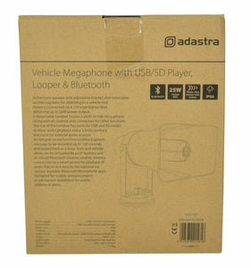 Vehicle Car Megaphone with USB/SD Player, Looper & B/T (25W max)
