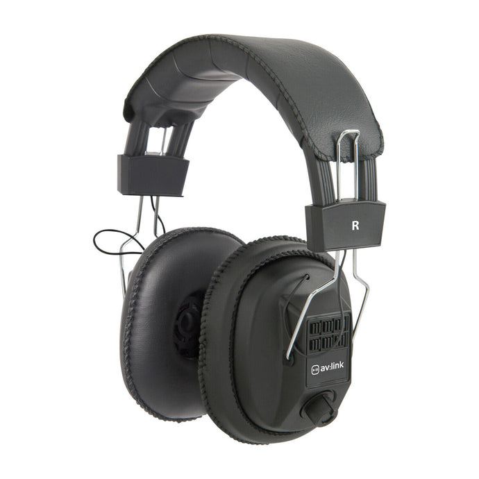 av:link Full Size Retro Design Hi-Fi Headphones Mono/Stereo with Volume Control