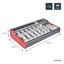 Load image into Gallery viewer, Citronic CSM-8 Mixer with USB / Bluetooth Player