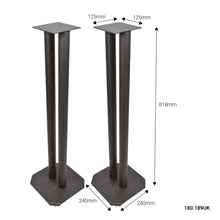 Load image into Gallery viewer, QTX Studio Monitor Speaker Stands - 2pcs 80cm High