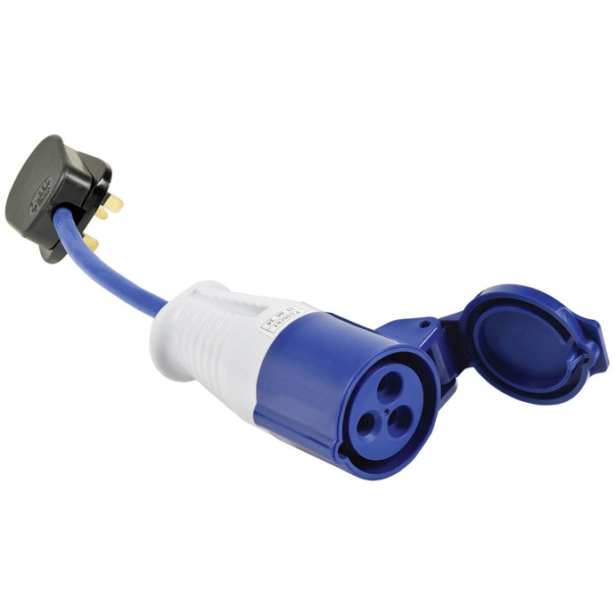 Mercury Caravan to 3 Pin Mains Supply Adaptor Hook Up Lead 240V Cable Converter