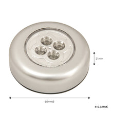 Load image into Gallery viewer, Mercury 4 LED Round Push Light battery Operated