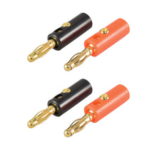 Load image into Gallery viewer, 4mm Banana Plugs. 2 x black 2 x Red