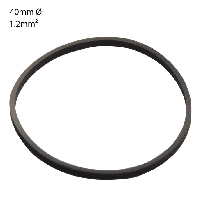 AUDIO/CASSETTE SQUARE SECTION DRIVE BELT. 40mm x 1.2mm (1 BELT)