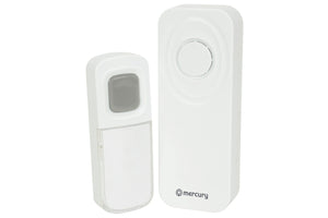 Mercury Wireless Waterproof Doorbell with Portable Chime