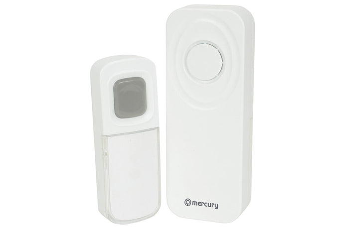 Mercury Wireless Waterproof Doorbell with Portable Chime