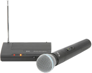 QTX VHF Handheld Compact Wireless System - 174.5MHz DJ Disco Karaoke